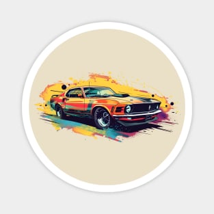 Vector Art American Muscle Car Magnet